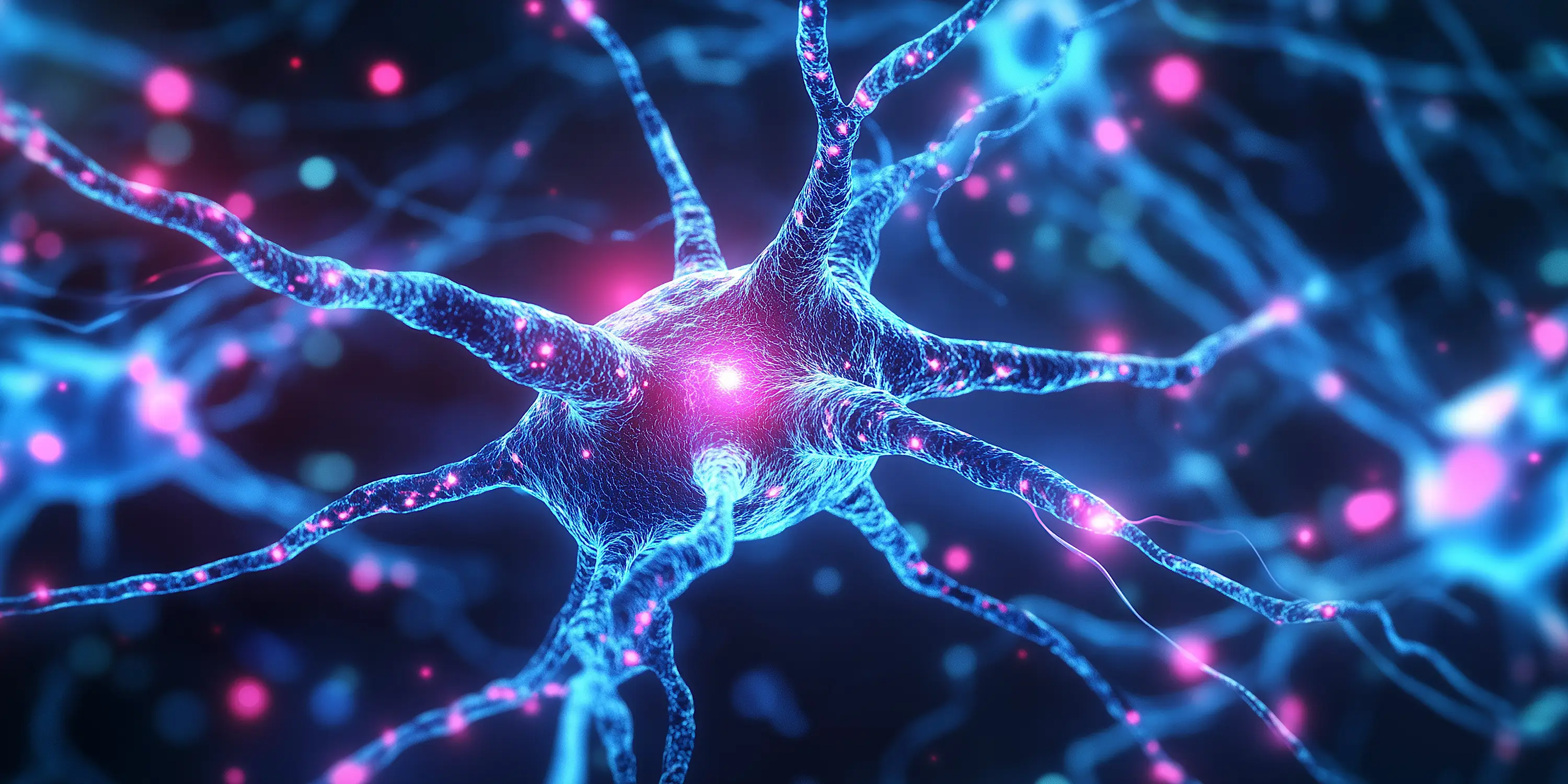 Illustration of neural connectivity in the brain